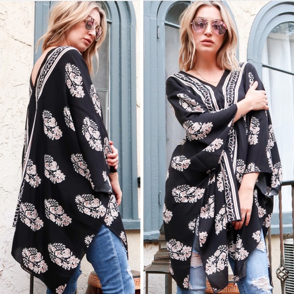 Last 1 then sold out! New Oversized Boho Kimono Top - Picture 3 of 5